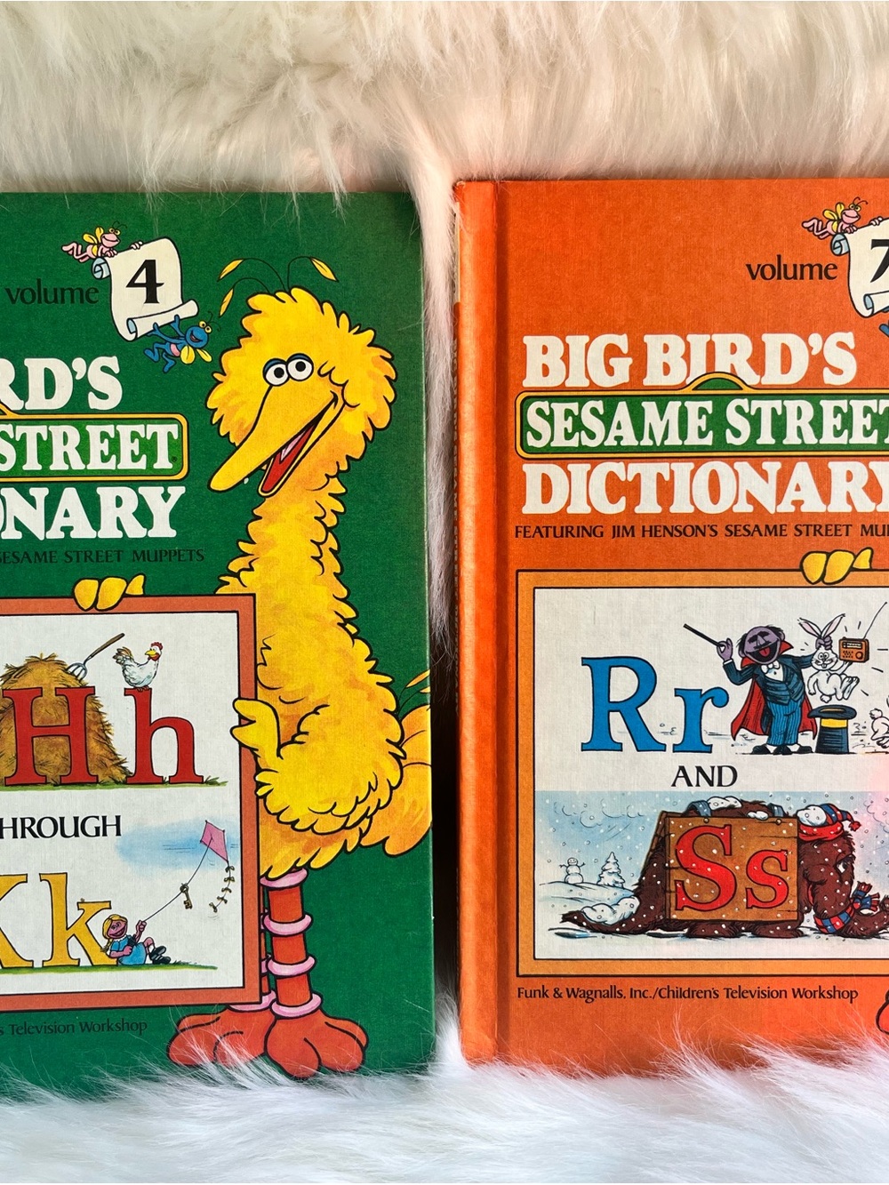 Big Bird's Sesame Street Dictionary Books #4 and 7, Vintage Sesame Street 1980's